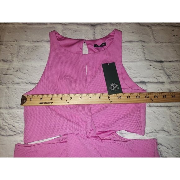 Nwt Women's Dress Sleeveless Twist-Front Bodycon Wild Fable Pink Small - Picture 5 of 7